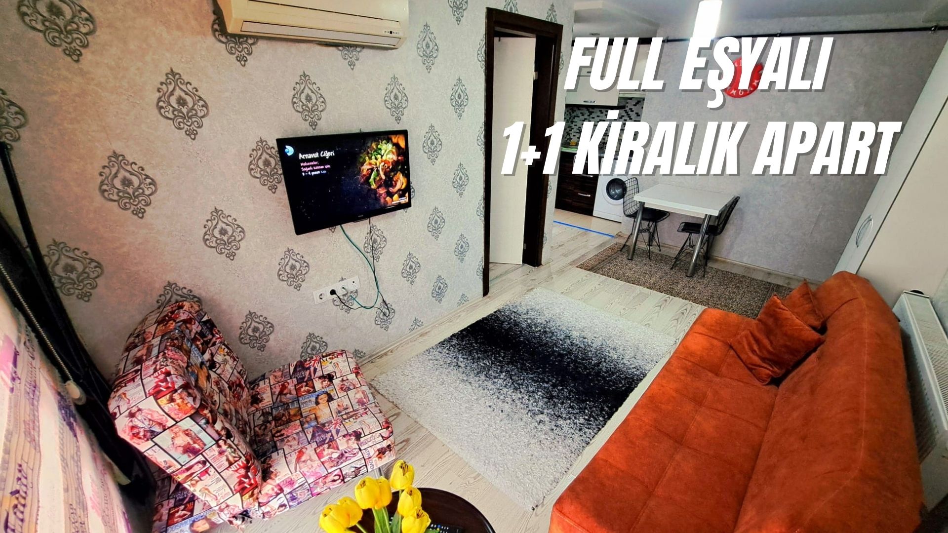 DENİZLİ FORUM AVM YANINDA KLİMALI-KOMBİLİ EŞYALI APART
